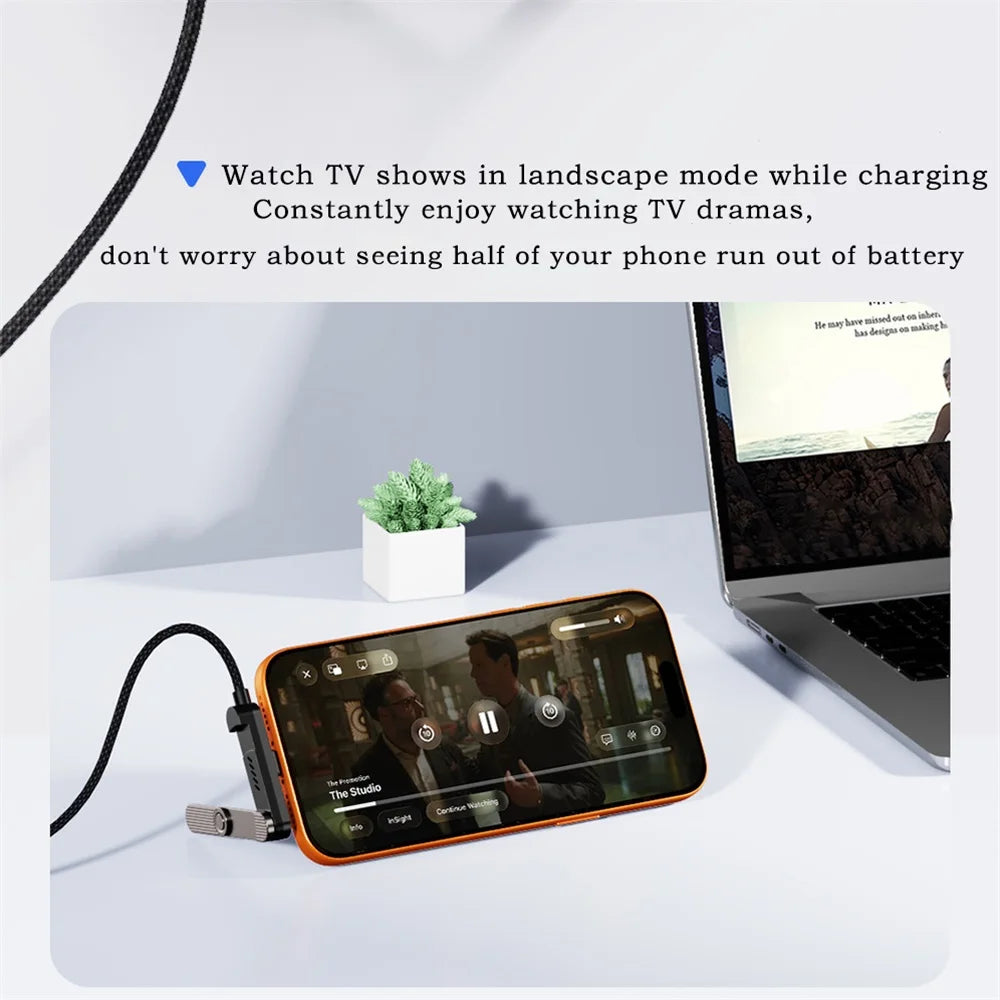 1.5M Folding Bracket Data Cable USB A Type C To Type C Charging Cable 65W Fast Charging Three Fold Holder Data Transmission Oasis Select