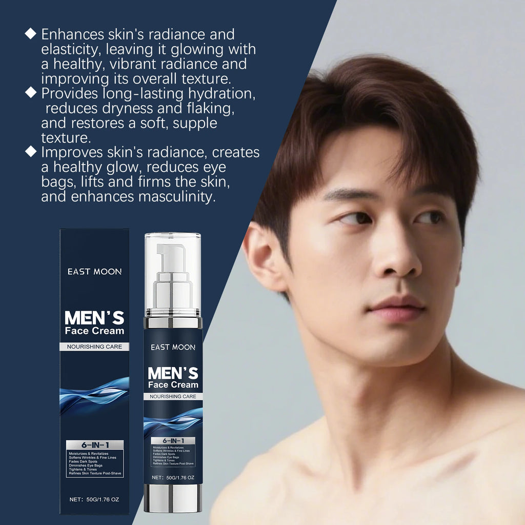 East Moon Men's Deep Moisturizing Cream Enhances Skin Elasticity Facial Aftershave Care Moisturizes Eye Area Multi-purpose Cream Oasis Select