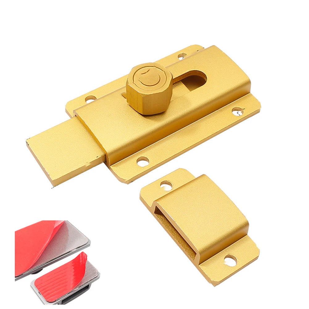 For Home Bedrooms Warehouse Door Lock Aluminum Alloy Lock 7.6cmx3.2cm 2.99inchx1.26inch Thick And Reinforced Base Oasis Select gold China Mainland