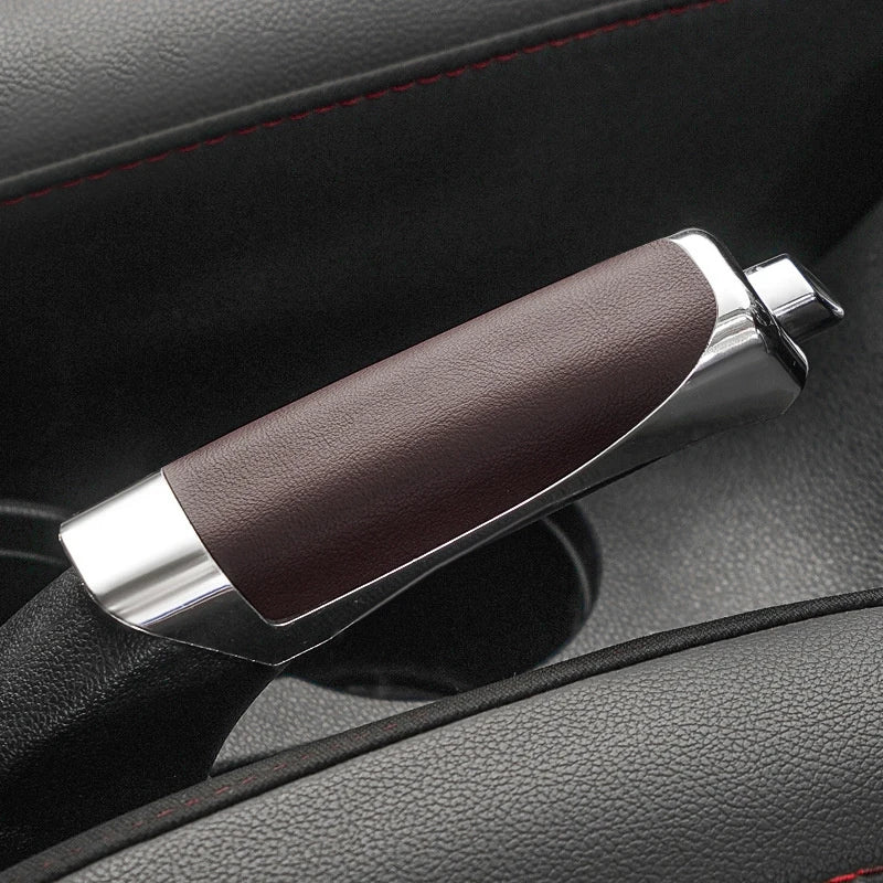 Universal Car Hand Brake Cover PU Leather Handbrake Guard Case Gear Shift Protector Decoration Car Interior Accessories Oasis Select Brown