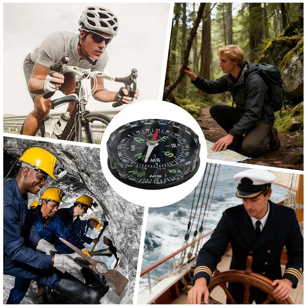 Survival Compass Portable Multifunctional Sighting Navigation Compass for Survival Traveling Mountaineering Boating Outdoor Oasis Select