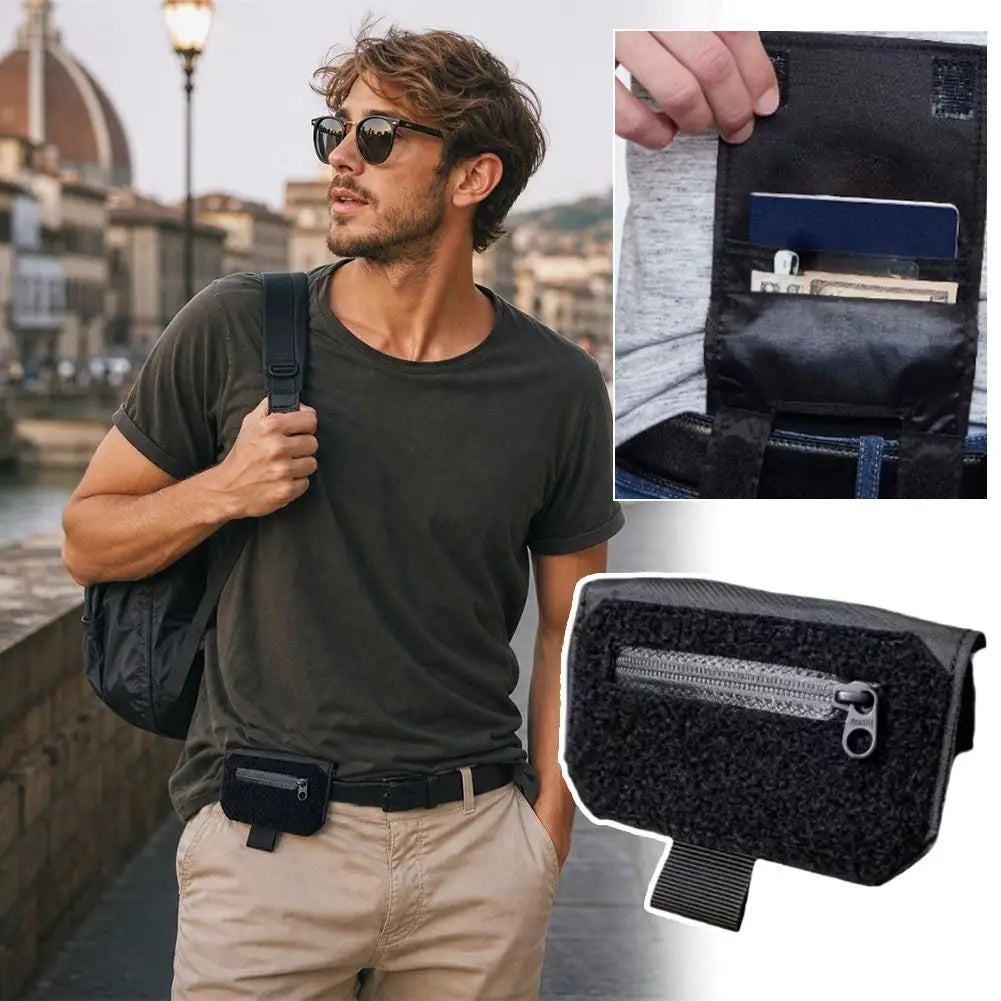 Slim Mini Hidden Belt Wallet Anti-Theft Undercover Waist Pack With Hidden Compartment Passport Card Document Pouch For Men Women Oasis Select