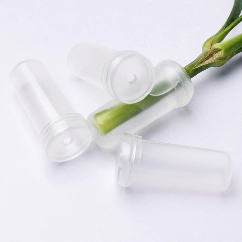 100/200Pcs Plastic Flower Water Tubes With Lids For DIY Bouquet Centerpieces Wedding Event Florist Tools Home Decor Items Oasis Select