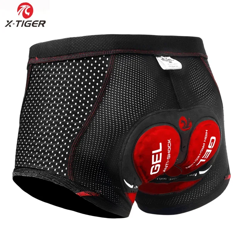 X-TIGER Men's Cycling Underwear with 5D Gel Cushioned MTB Boxer Cycling Shorts Road Bicycle Underwear Cycling Equipment Oasis Select XM-DNK-16802 L