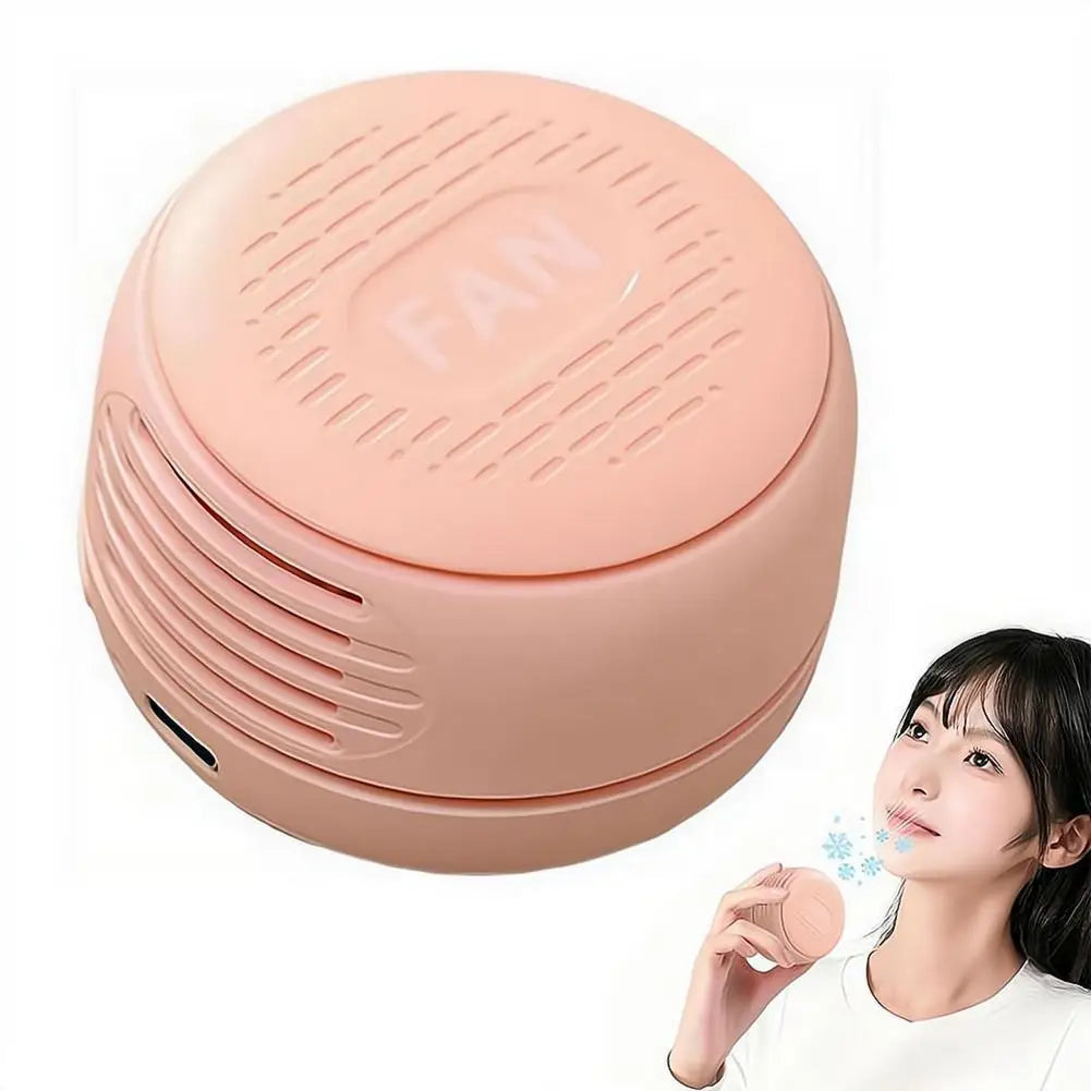 Handheld Mini Fan Clip-style Waist Hanging Portable Travel Whirlwind Silent Fan Rechargeable Summer Outdoor Small Fan Oasis Select pink