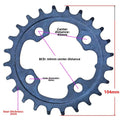 24 Tooth Round Chainring BCD64mm 4 Bolts Black Stainless Steel For 9 10 11 12 Speed Bicycle Crank Oasis Select 1pcs