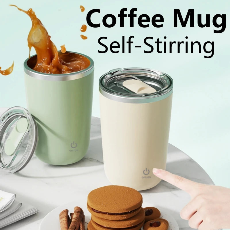 350ml Self-Stirring Mug Stainless Steel Thermal Insulation USB Rechargeable Auto Magnetic Mug Waterproof Self Mixing Coffee Cup Oasis Select