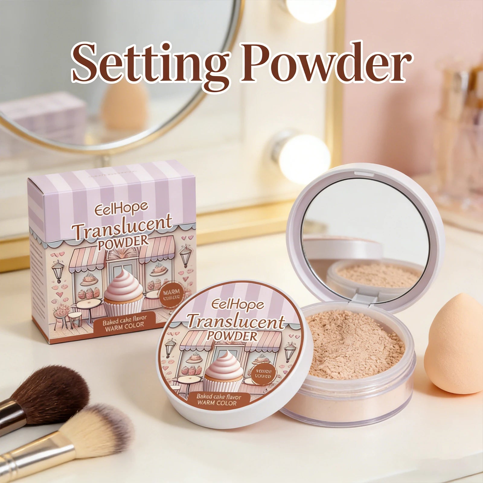 Lightweight Oil Control Loose Powder Long Lasting Setting Powder Smooth Natural Makeup Not Easy Clog Pores For Face Neck Makeup Oasis Select