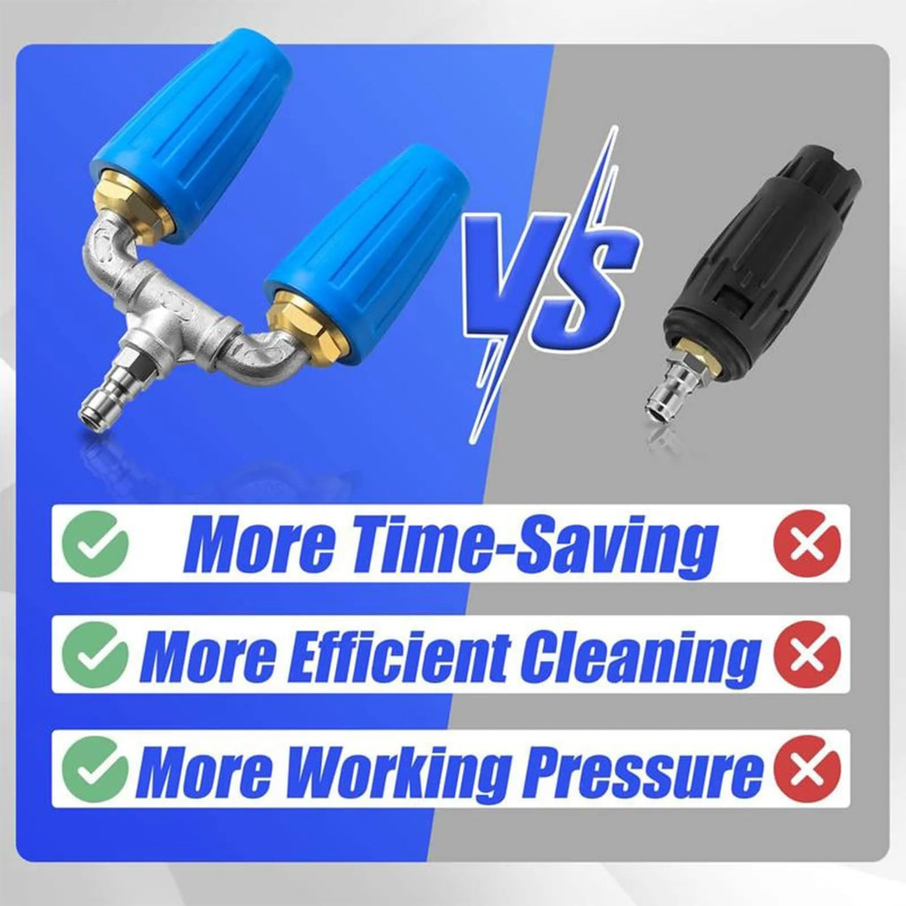 4000 PSI Dual Turbo Rotating Nozzle – 1/4" Quick Connect Pressure Washer Nozzle Oasis Select