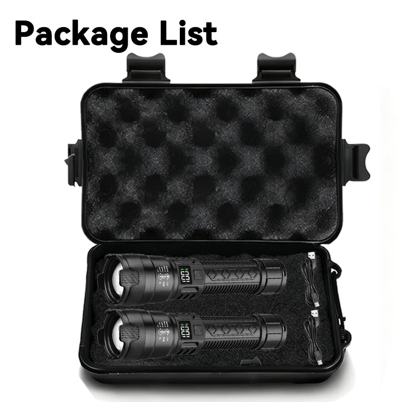 Ultra Bright 1500LM LED Flashlight | Type-C Zoom Torch
