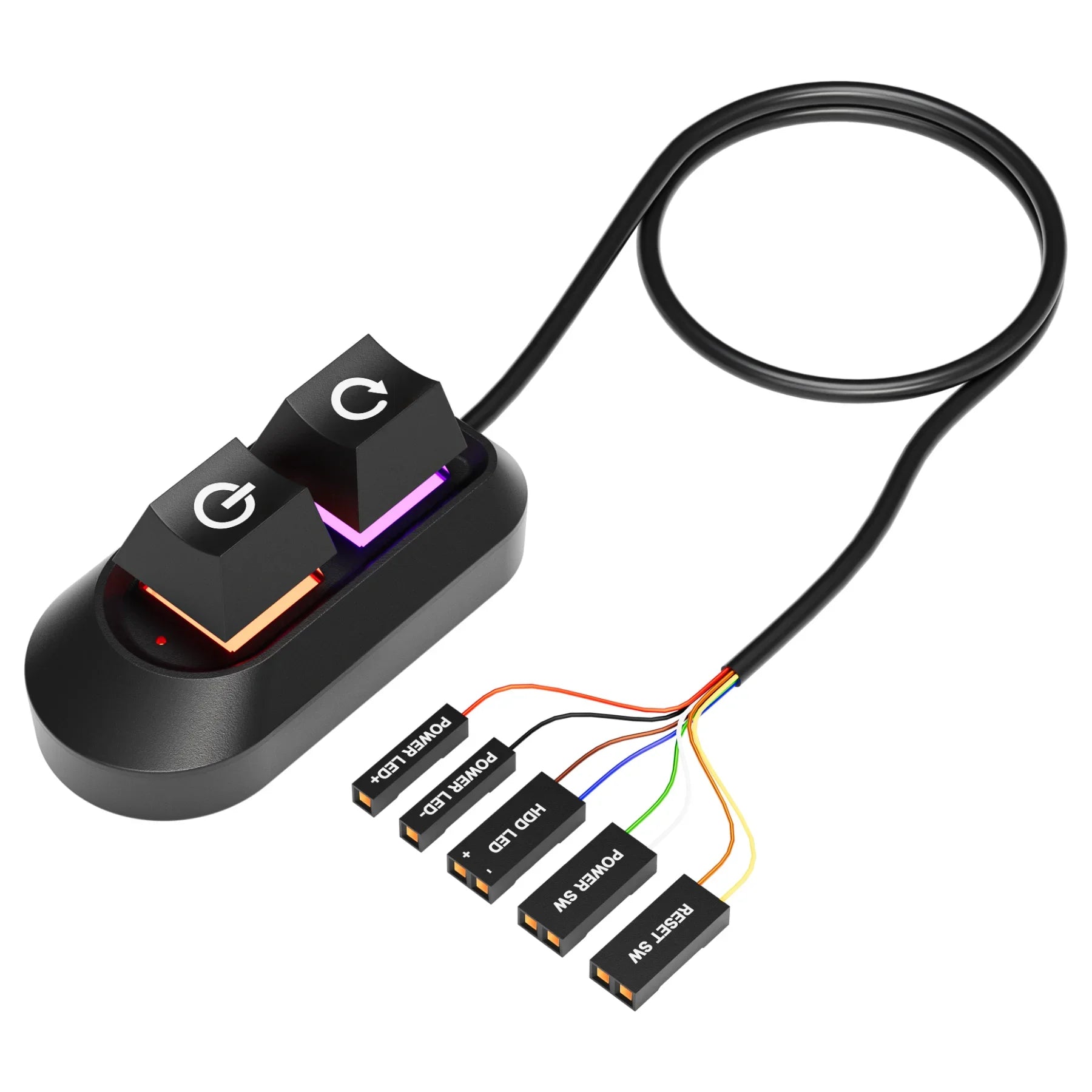 Mechanical Desktop Power Switch External Start Computer Switch On/Off and Reset Button Extension Cable PC Power Button Switch Oasis Select No RGB Button