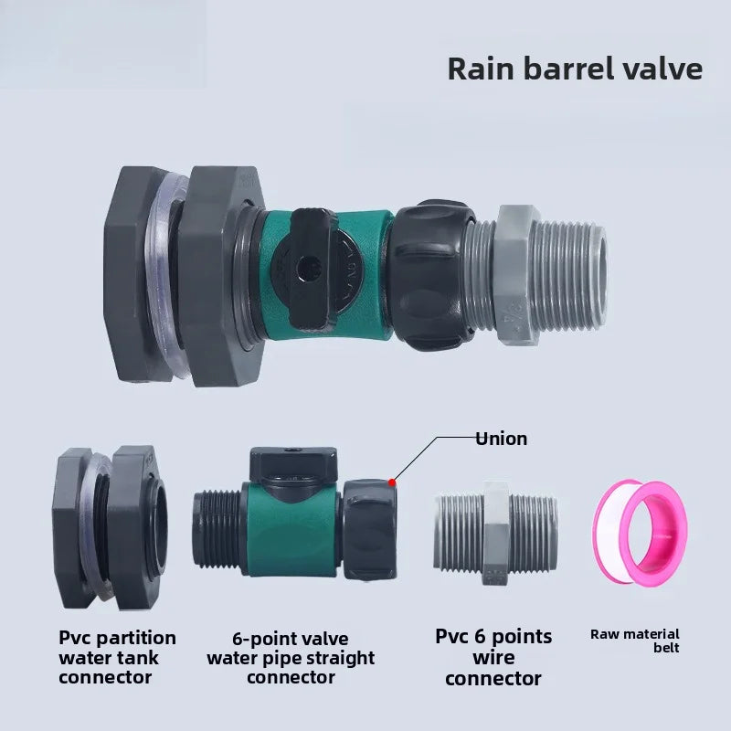 Garden Hose Pipe In-Line Faucet Tap Shut Off Valve Fitting Watering Irrigation Quick Connector With Valve Garden Gadget Oasis Select