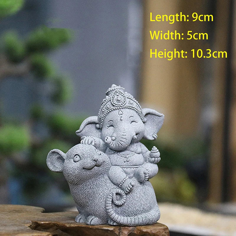 1pc Elephant Statue With Hands Clasped In Prayer Position, A Guardian Elephant Statue, For Home Decoration. Oasis Select A5