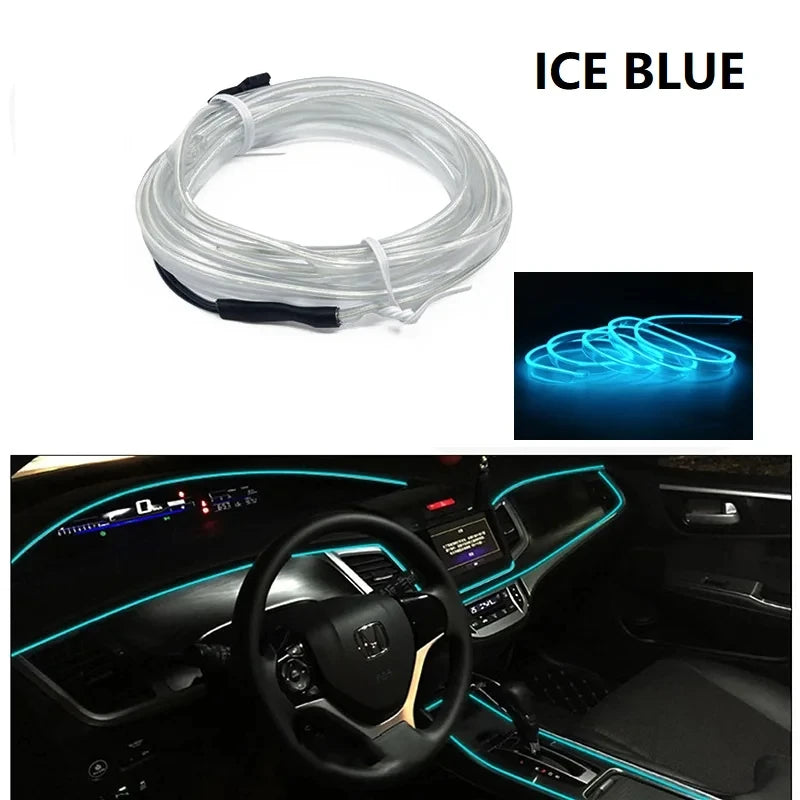 5M USB Car Interior LED Ambient Light Strip | Neon EL Glow