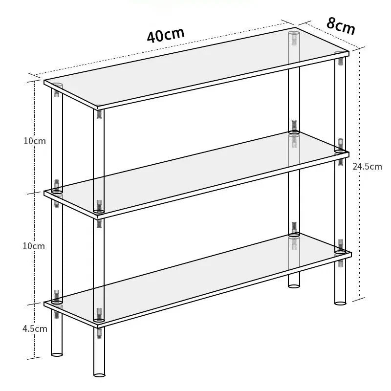 Acrylic Multi-Layer Cosmetics & Perfume Display Shelf Rack