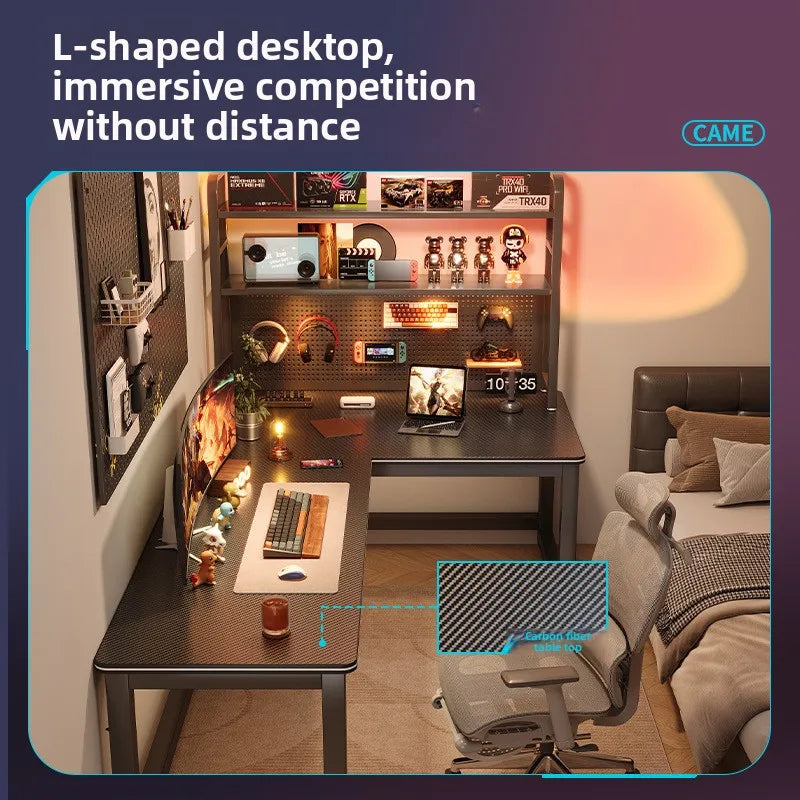 Computer desk Desktop household corner L-shaped game e-sports table Bedroom simple corner writing study desk Oasis Select