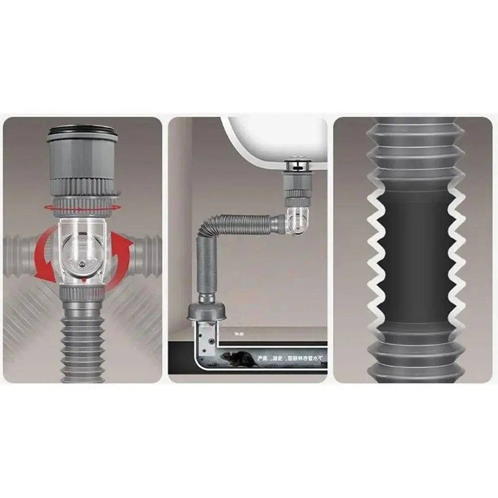 New Flexible Pipe Hose Bathroom Sink Plug Sink Basin Pipe Fittings Waste Slotted Drain Washbasin Pipe Accesories Oasis Select