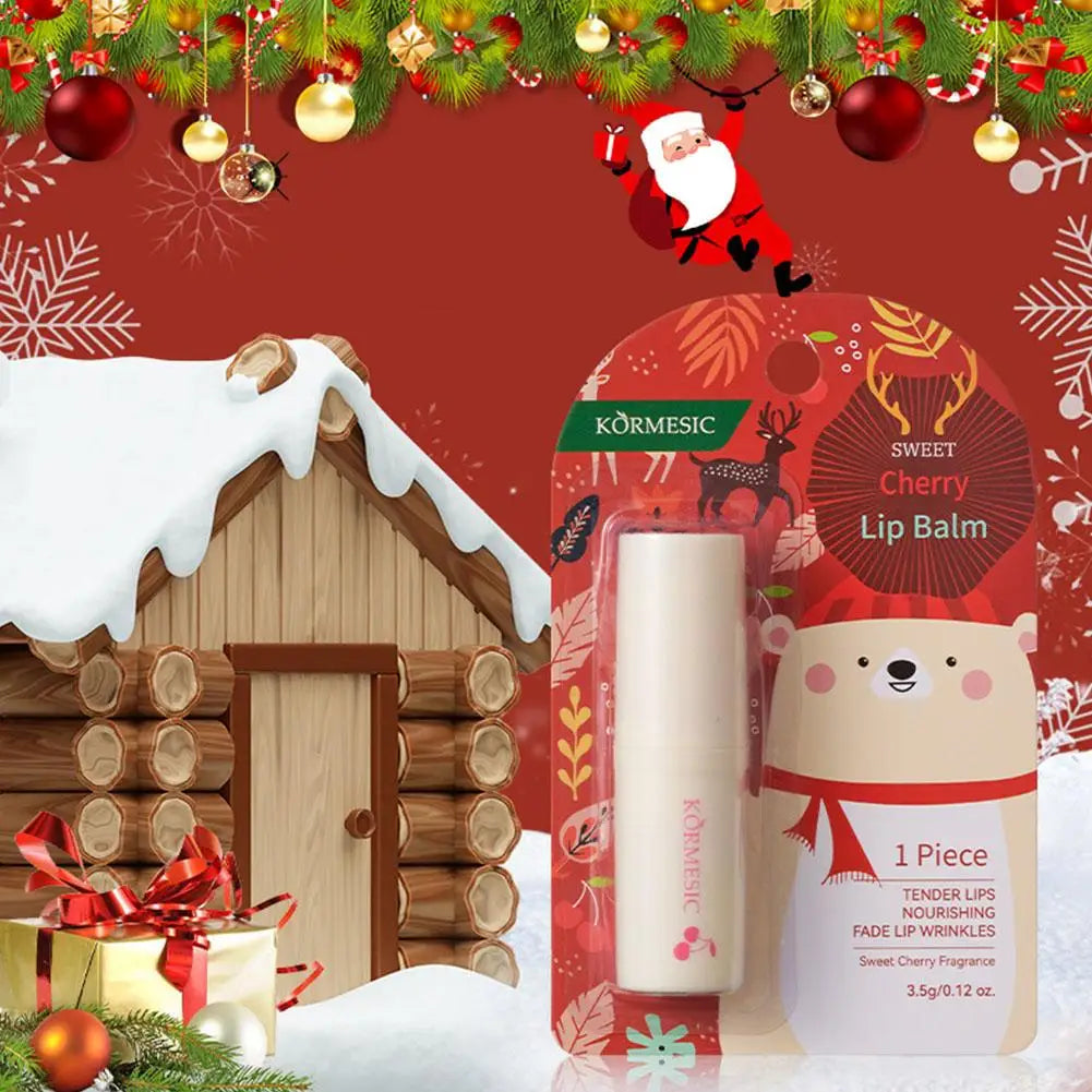 Holiday Moisturizing Lip Balm Fruit Flavors Lip Balms Gift Smooth Hydrating Tinted Lip Balm Care Christmas Lip Balm Party Favors Oasis Select