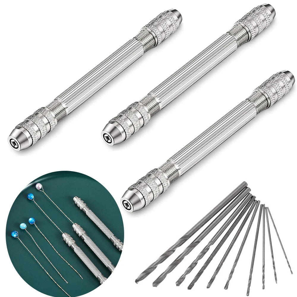 Double-Head Hand Drill Base, 0.8-3.0mm, Copper Jewelry Making Tool, Wire Twisting Tool, DIY Hairpin Keychain Bracelets Necklace Oasis Select