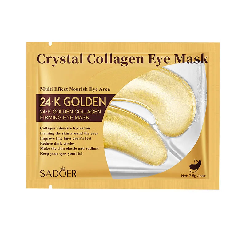SADOER Collagen Eye Masks 10 Pairs – Hydrating & Firming Collagen Eye Mask Oasis Select 24K 10Pcs