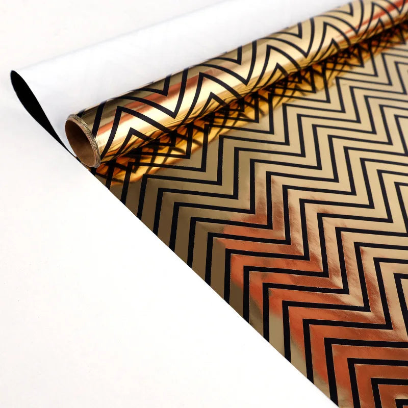 43x300cm Black Gold Gift Wrapping Paper Polka Bouquet Packaging Paper Christmas Valentines Day Birthdays Gifts Decorations Paper Oasis Select M