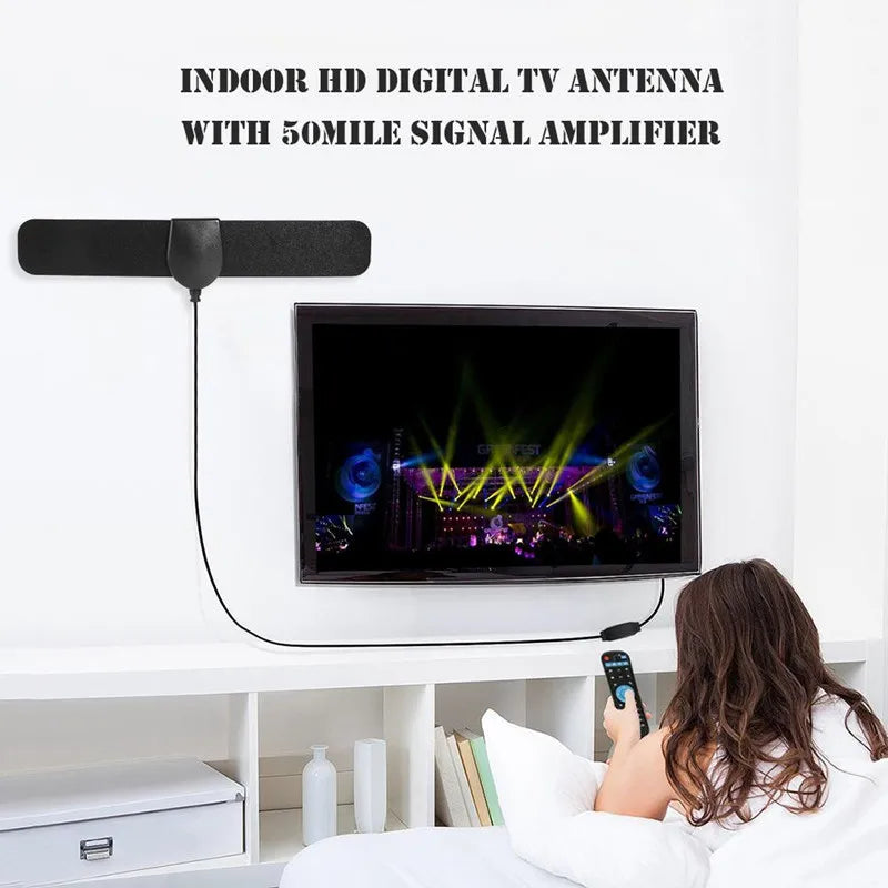 2025 Indoor HDTV Antenna Mini Mesh Design 4K 1080P DVB T2 Digital TV Antenna Enhanced Signal Reception Oasis Select