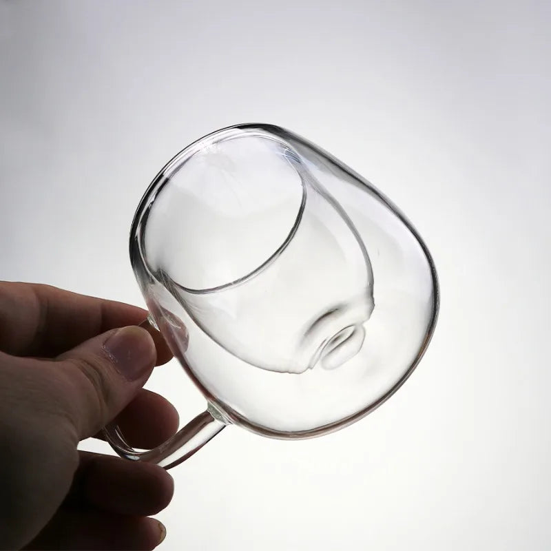 4/6pcs 80ml Double-Walled Glass Coffee Cups, Transparent Heat-Resistant Coffee Mug, Espresso Cup, for Christmas Family Gathering Oasis Select