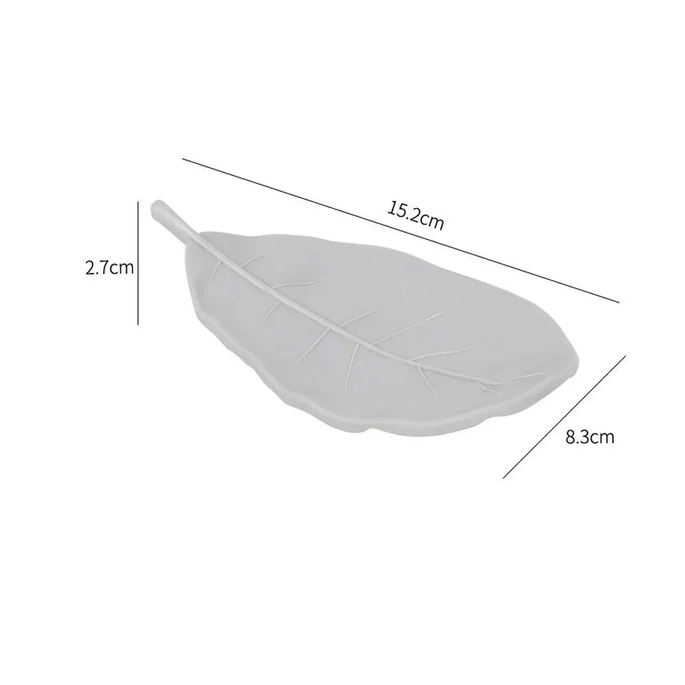 Creative Leaf Shape Soap Dish Storage Holder Stand Tray Fashion Soap Box Durable Storage Rack Bathroom Kitchen Sink Organizer Oasis Select