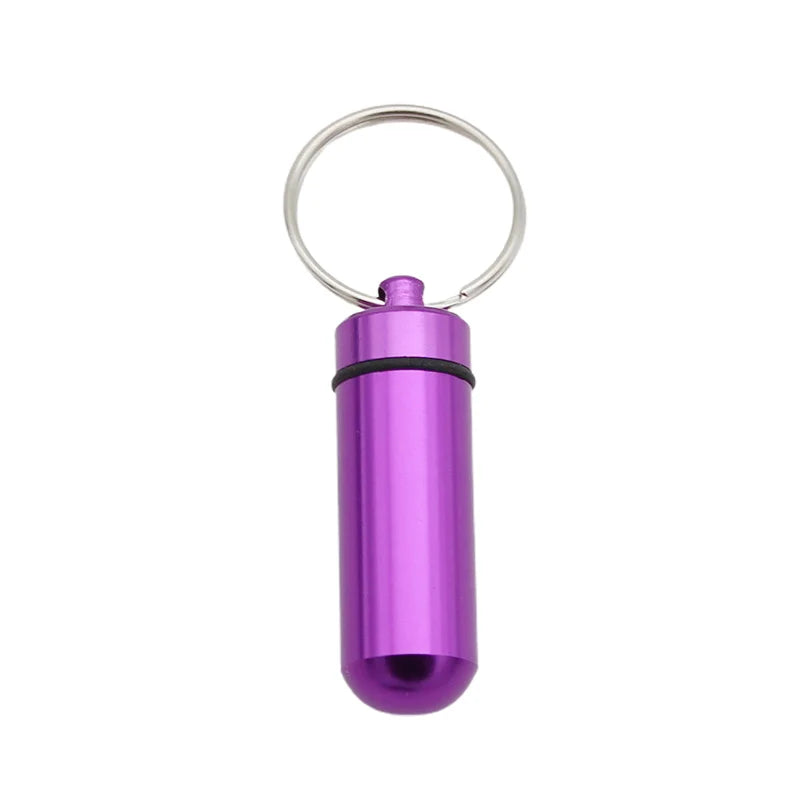 EDC Waterproof Capsule Keychain Case – Aluminum Pill & Gear Pod
