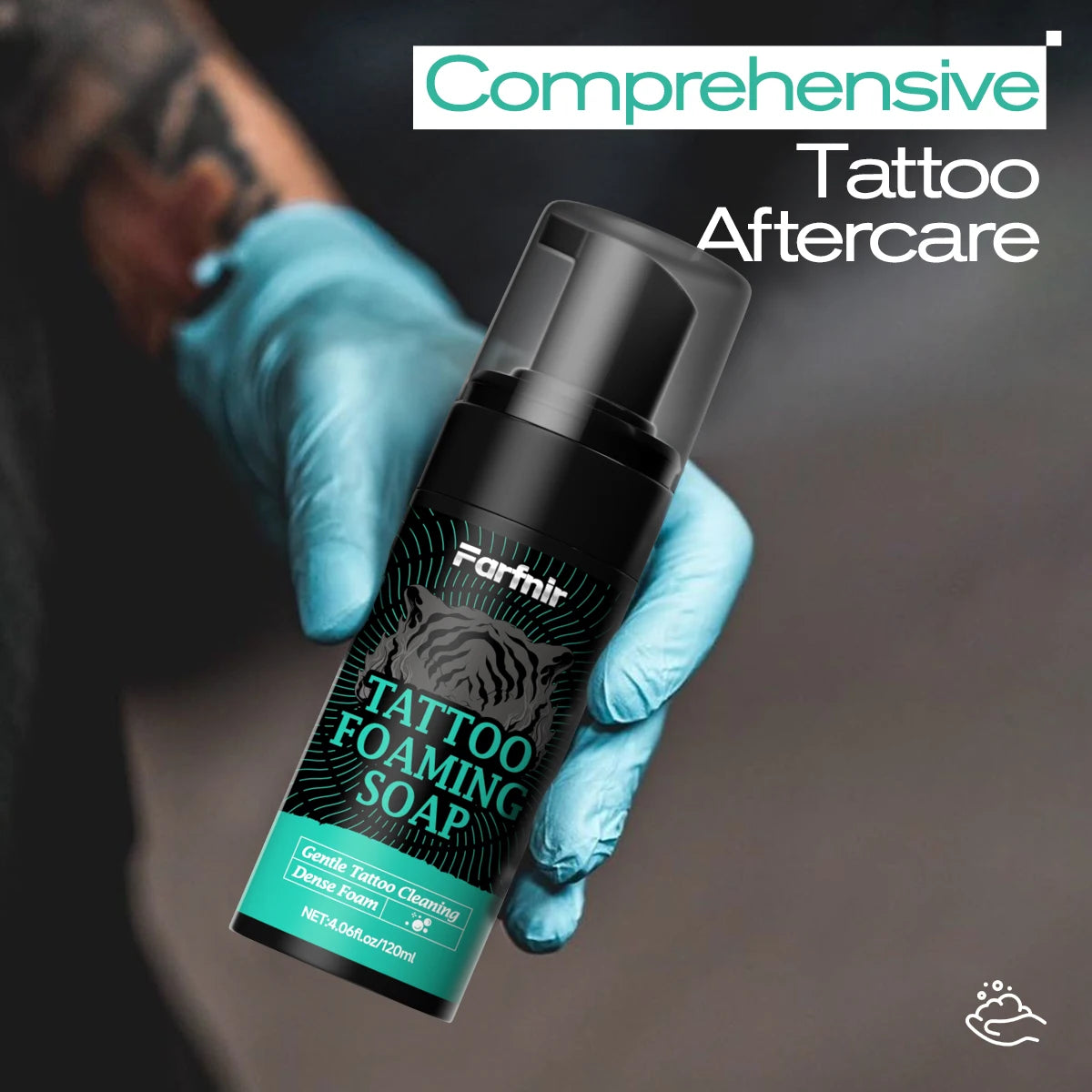 TATTOO FOAMING SOAP tattoo cleaning foam, strongly moisturizes the skin, gently cleans tattoos while protecting color mousse Oasis Select