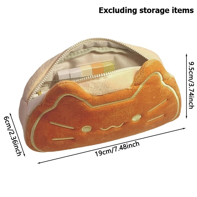 1pcs Kawaii Cat Plush Stationery Bag Portable Pencil Case Aesthetic Stationery Bag Suitable for Animal Lovers Gifts Oasis Select 1pcs