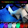 48 LED RGB Car Foot Ambient Light With USB Cigarette Automotive Interior Lights Strip Decoration Bar Remote/Voice Control Oasis Select A3