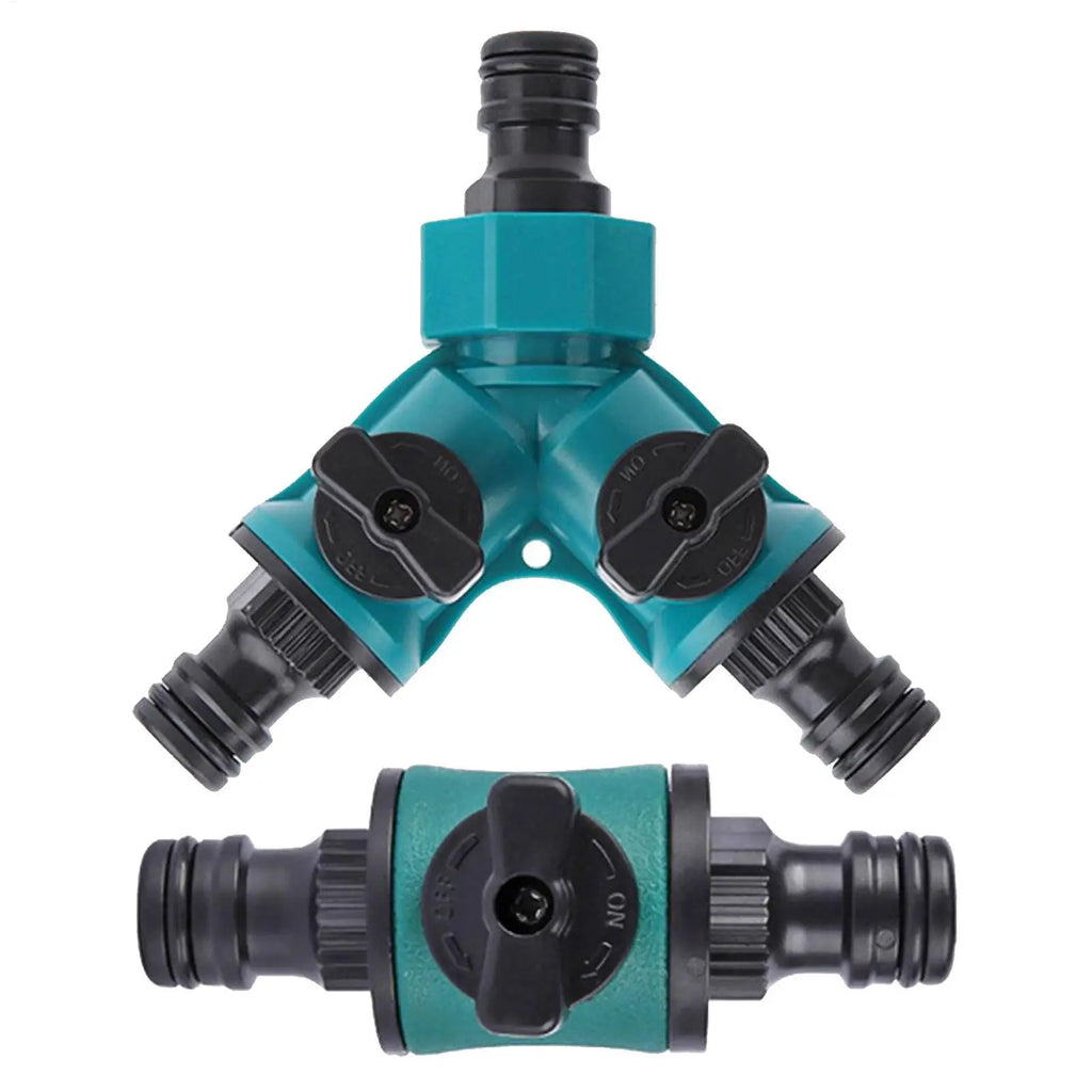 2 Way Garden Hose Splitter Garden Hose Connector with Faucet Watering Shut Off for Landscaping Flower Planting Irrigation Oasis Select