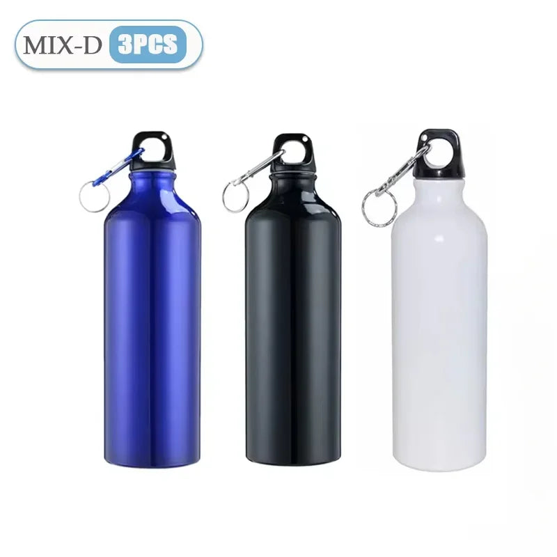 500/750mL Aluminum Outdoor Bike Sports Water Bottle Drinking Kettle Drinking Cup Leakproof Water Jug for Travel Running Camping Oasis Select MIX-D-3PCS