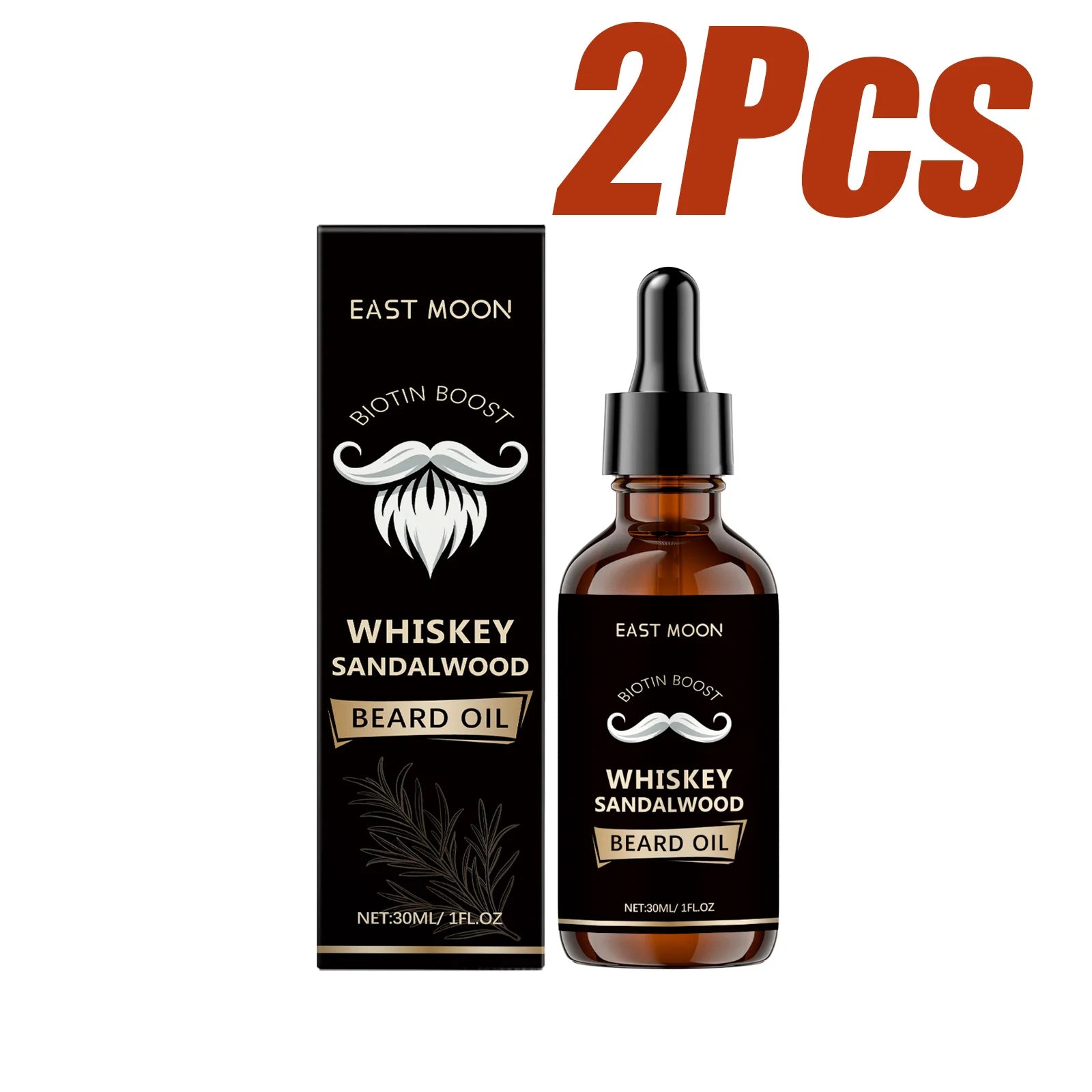 Rosemary Beard Care Essential Oil for Men's Thick Soft Smooth Nutritious Beard Oil Beard CareSoftening Styling Non-Greasy Oasis Select 2 x 30ml Boxed