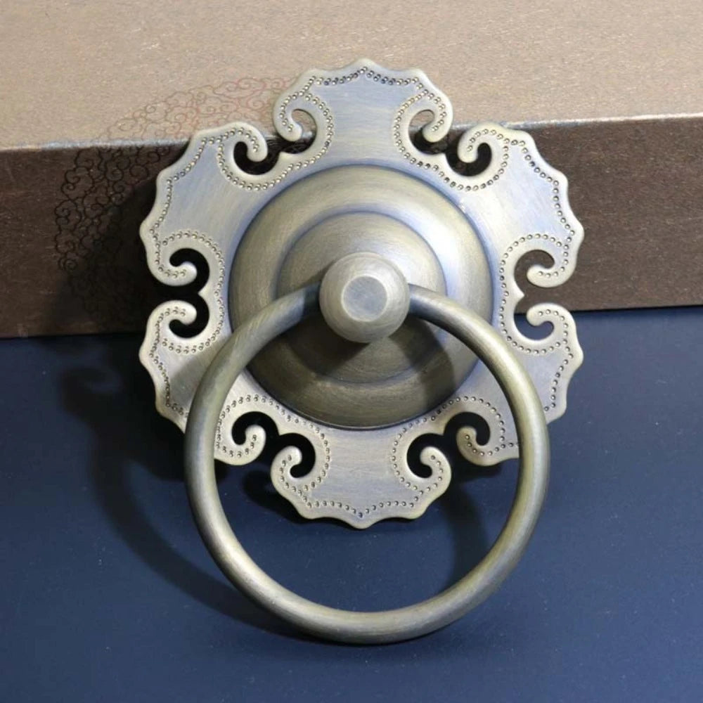 Cabinet Retro Handle Door Antique Alloy Handle Drawer Pull Ring Wood Case Handle Hanging Ring For Home Furniture DIY Decoraction Oasis Select