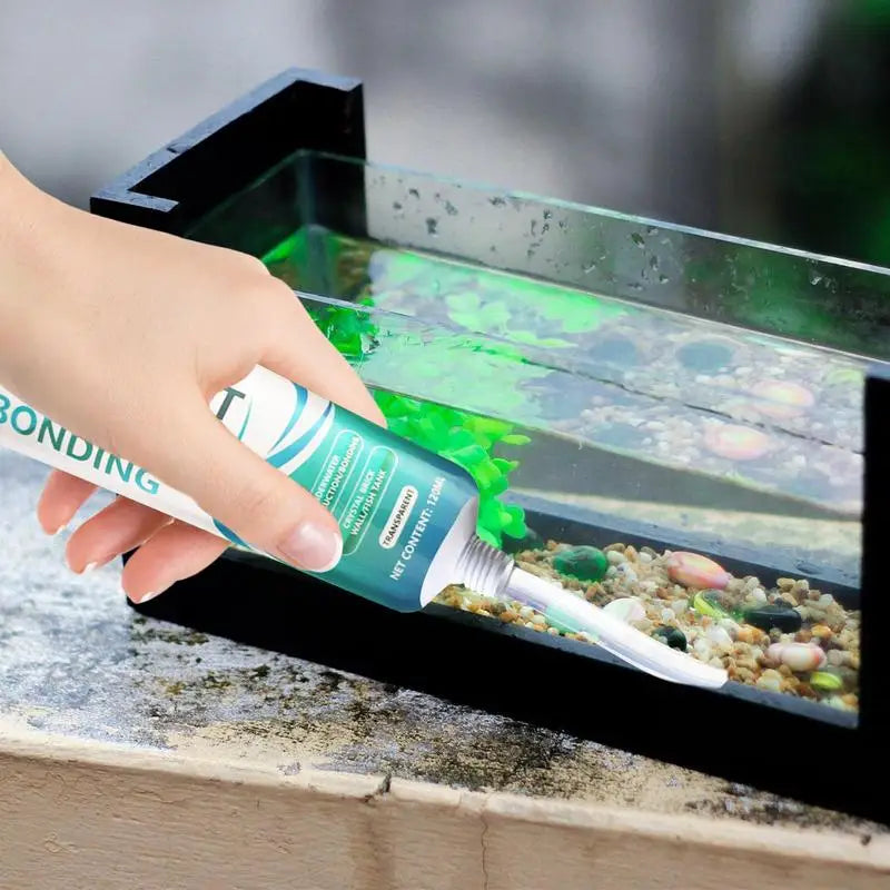 Clear Aquarium Sealant 120ml Fish Tank Repair Glue Quick-Dry Underwater Fish Tank Equipment Sealant For Installing Decor Items Oasis Select