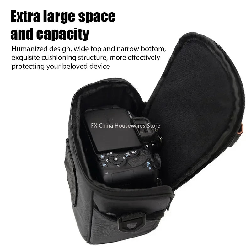 Waterproof Triangle DSLR Camera Bag - Nylon Shoulder Pouch for Canon Nikon - Compact Outdoor Photography Gear Oasis Select