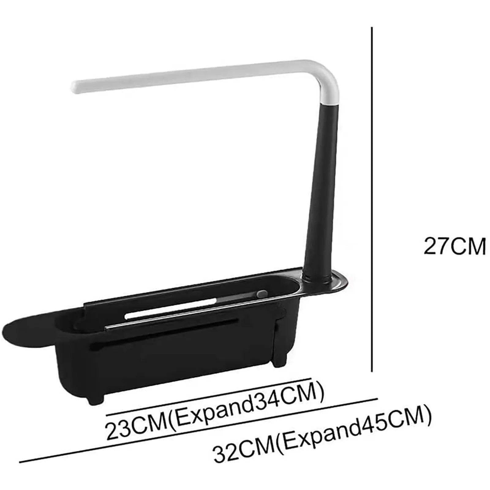 elescopic Sink Shelf Drainer Rack Kitchen Organizer Soap Sponge Holder Towel Rack Storage Organizer Basket Gadgets Accessories Oasis Select