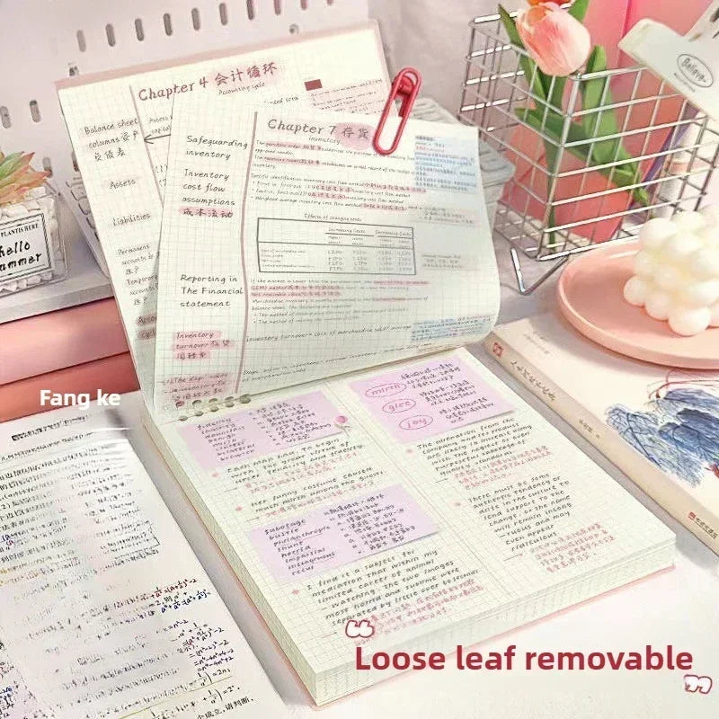 Grid Notepad B5 Sketch Book Notebooks Leaf Notebook Diary Flip Stationery Journal Writing Pads Office School Supplies Oasis Select