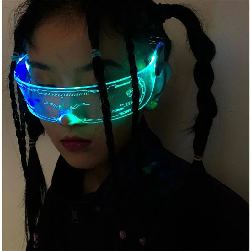 LED Light-Up Party Glasses | 7-Color Flashing Goggles