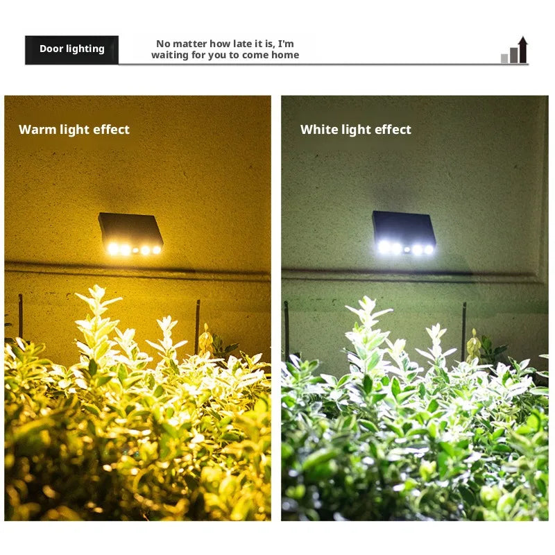 Solar LED Outdoor Street Lamp | IP65, Motion Sensor, 4-Light