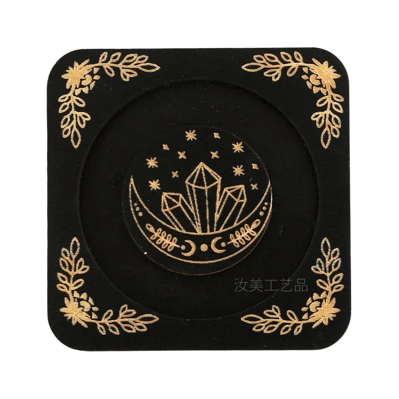 Wooden Beaded Tray Decoration Creative American Decorative Jewelry Display Stand Round Hand Tray Wooden Crafts Home Decor Oasis Select B