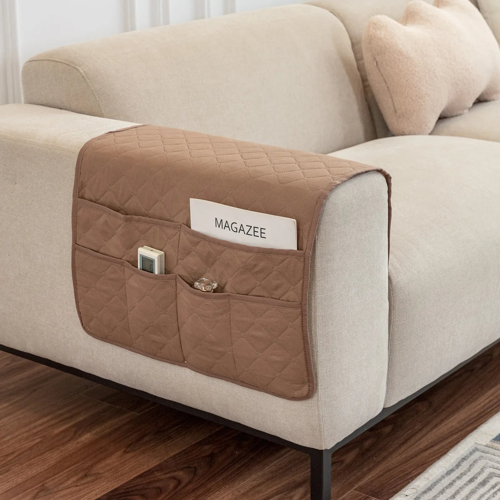 New Sofa Hand Towel with Storage Pocket Magazine Remote Control Sofa Recliner Armrest Clutter Management Bag Oasis Select 3 50X90cm