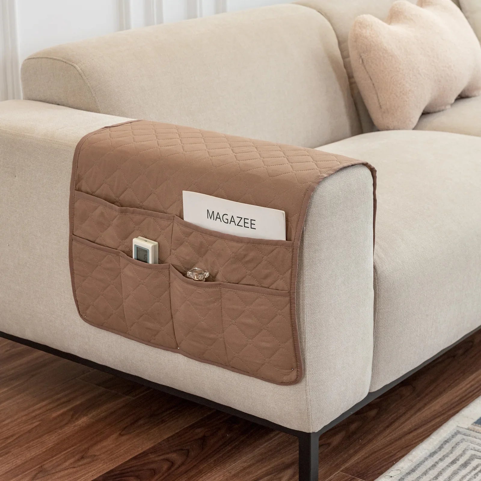 New Sofa Hand Towel with Storage Pocket Magazine Remote Control Sofa Recliner Armrest Clutter Management Bag Oasis Select 3 50X90cm
