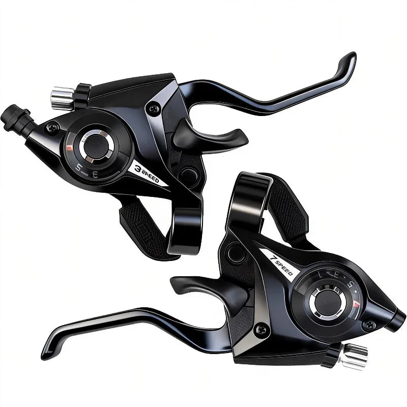 For Bike Compatible ST-EF51 3x7 3x8 Speed Trigger Shifter with V Brake Lever Set Mountain Bike MTB Handlebar Shifter Black Oasis Select