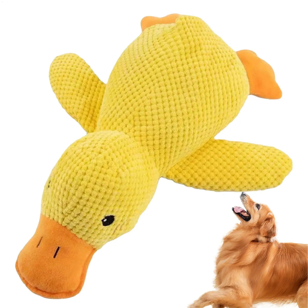 Yellow Duck Dog Toy Interactive Squeaky Soft Comfort Pet Accessory Dog Toys Plush for Travel Beach Pool Park Yard Bedroom Garden Oasis Select