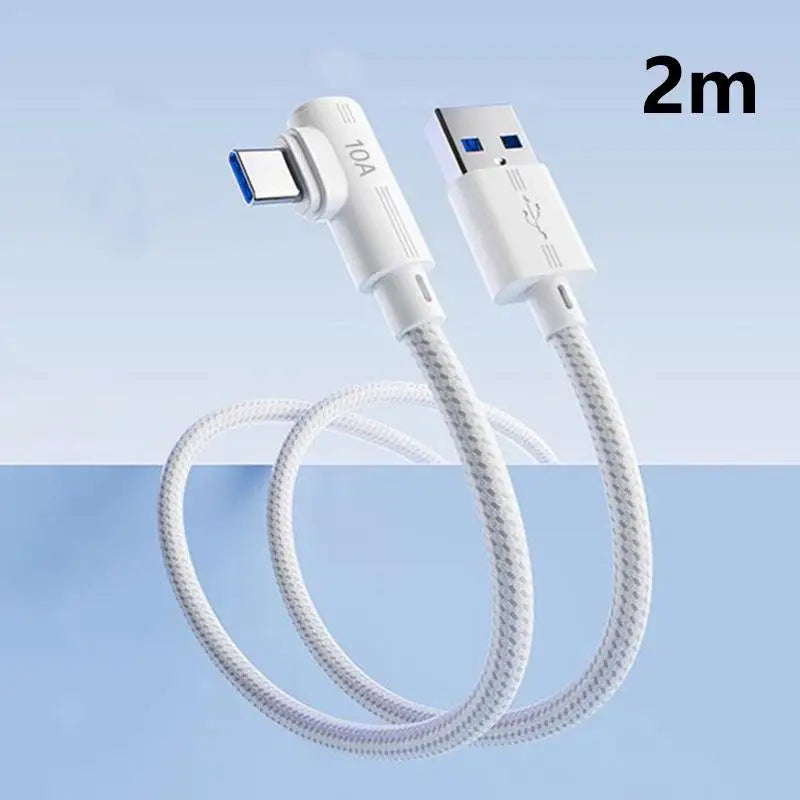 240W USB-A to USB-C 90° Fast Charging Cable 1M 1.5M 2M