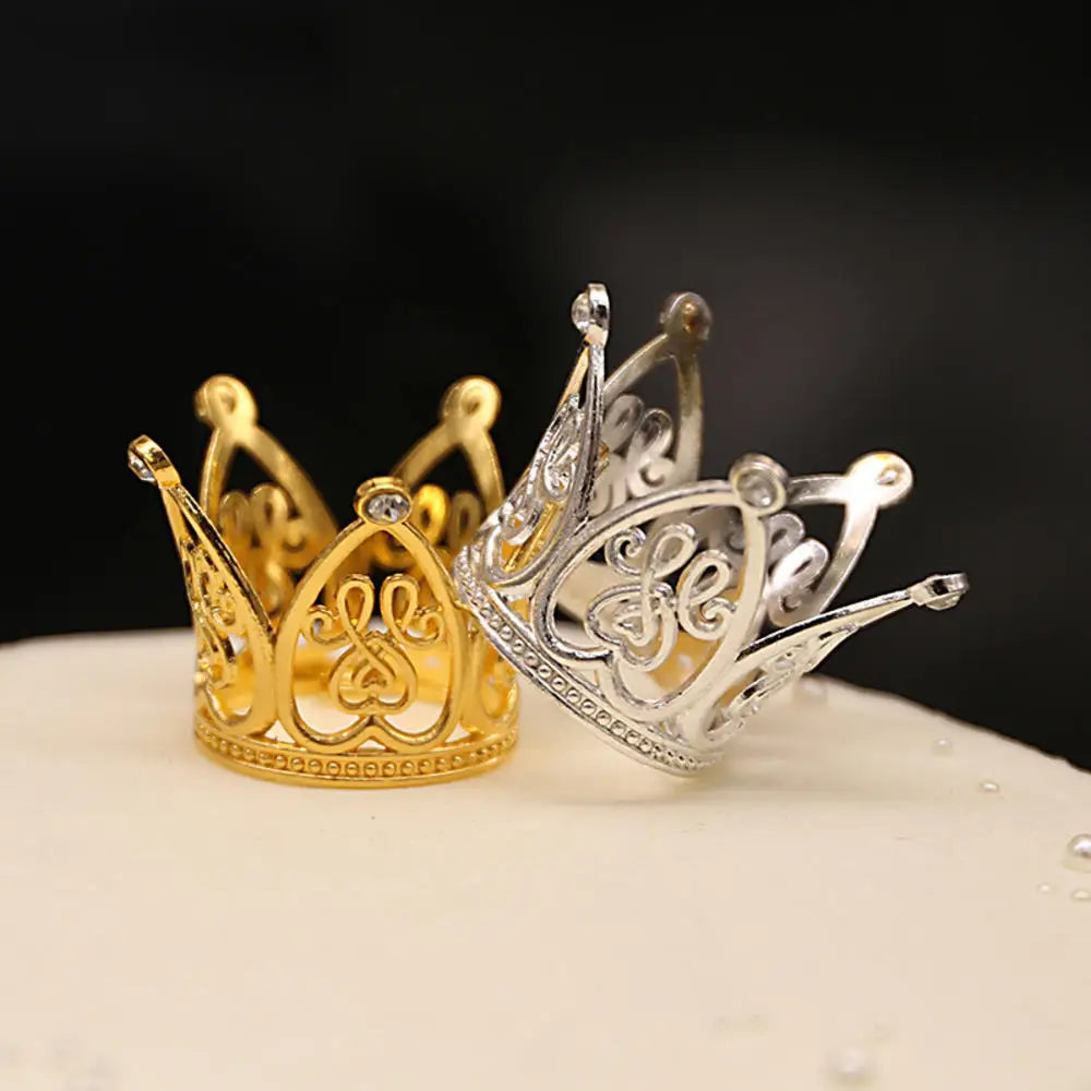 Rhinestone Crown Baking Cake Topper Headwear Decoration Children's Hair Accessories Princess Wedding Birthday Party Supplies New Oasis Select