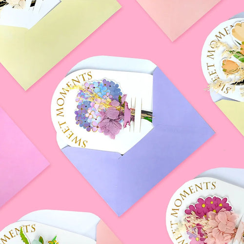 3D Dried Flower Standing Greeting Card | DIY Personalized Gift Greeting Card Oasis Select